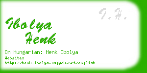 ibolya henk business card